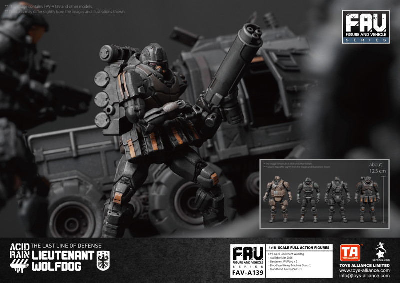 TOYS ALLIANCE LIMITED アシッドレイン 1/18スケール FAV-A139 中尉ウルフドッグ