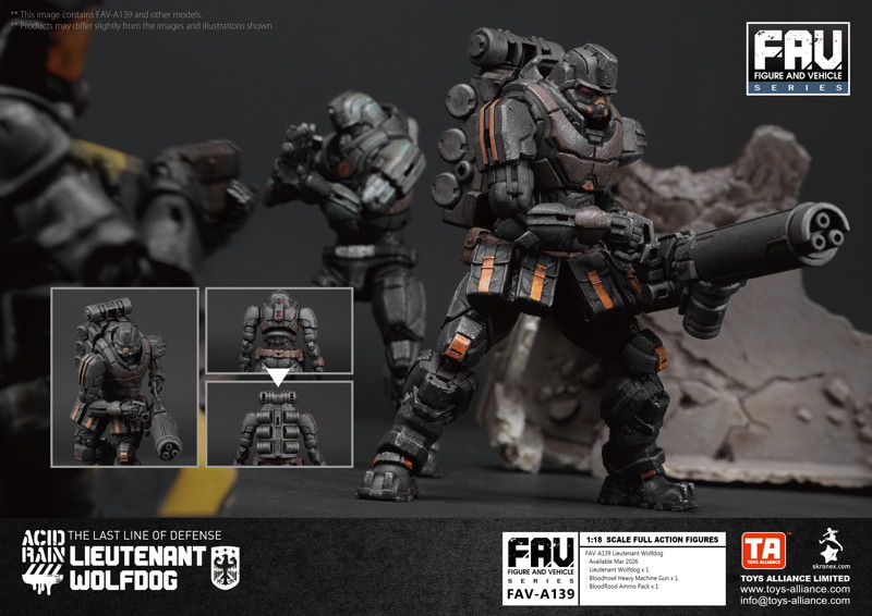 TOYS ALLIANCE LIMITED アシッドレイン 1/18スケール FAV-A139 中尉ウルフドッグ