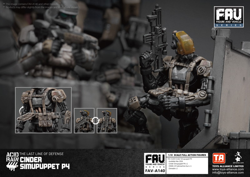 TOYS ALLIANCE LIMITED アシッドレイン 1/18スケール FAV-A140 シンダー シミュパペットP4