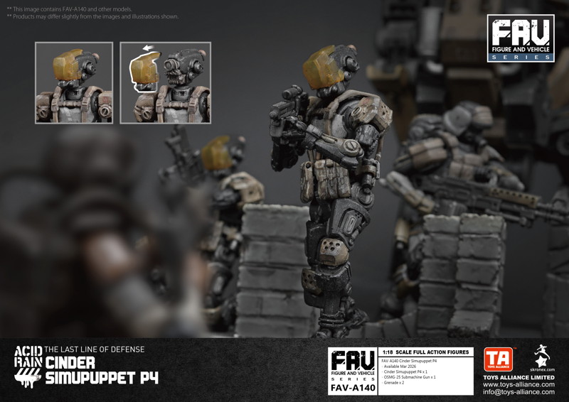 TOYS ALLIANCE LIMITED アシッドレイン 1/18スケール FAV-A140 シンダー シミュパペットP4