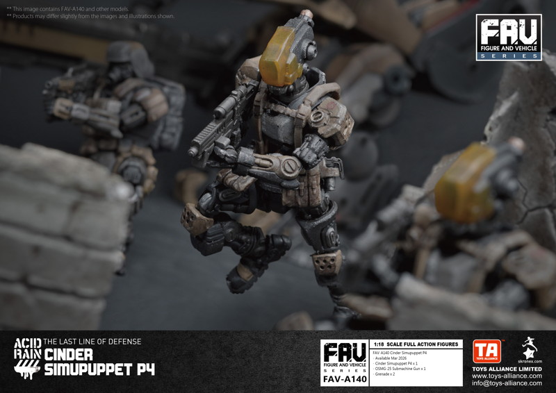 TOYS ALLIANCE LIMITED アシッドレイン 1/18スケール FAV-A140 シンダー シミュパペットP4