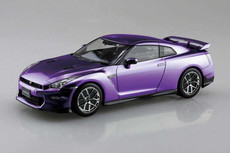 楽プラ スナップキット 1/32 ニッサン R35 NISSAN GT-R 2024 カスタムホイール（メタリックパープル） 【03CU-MP】