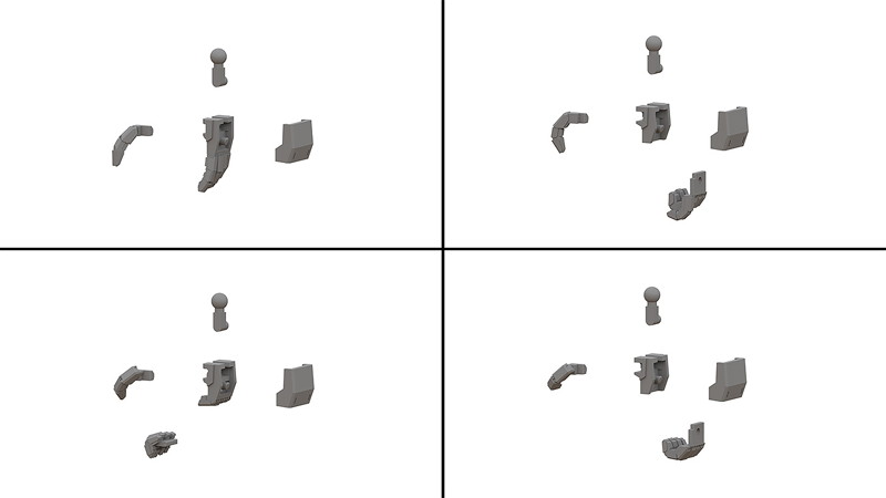 MODEROID Tハンドセット 角/M from ティタノマキアSIDE:CE