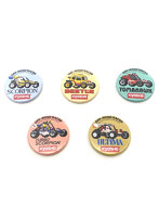ビンテージバギー缶バッジ 2WDシリーズ詰合せ（5種）