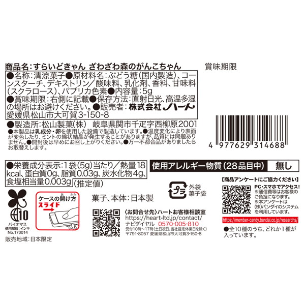 すらいどきゃんがんこちゃん （全10種） 1BOX:10個入