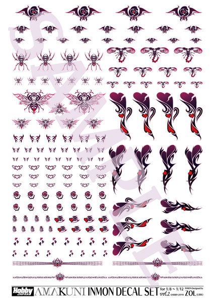 INMONデカールセット vol.2 1/8～1/12スケール用のサムネイル画像