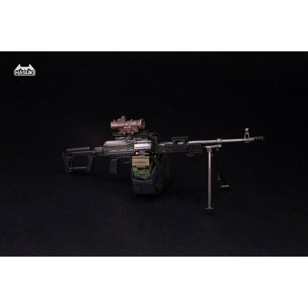 WM-05A 汎用機関銃セット メタルブラック アクションフィギュア用完成品オプションパーツ