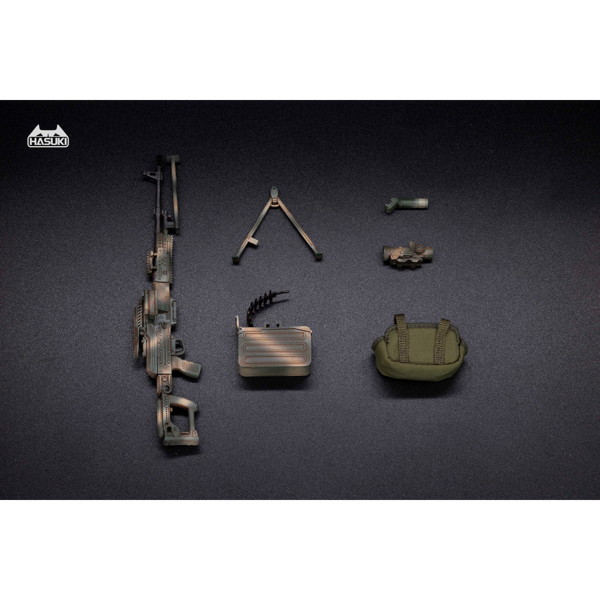 WM-05C 汎用機関銃セット ジャングルカモフラージュ アクションフィギュア用完成品オプションパーツ