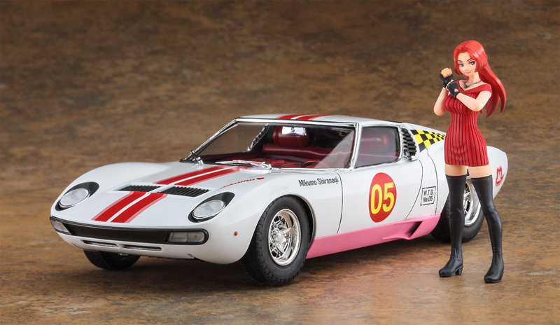 SP544 1/24 ワイルドたまごガールズ No.05 ランボルギーニ ミウラ P400 SV ‘白凪みくも’ w/フィギュア