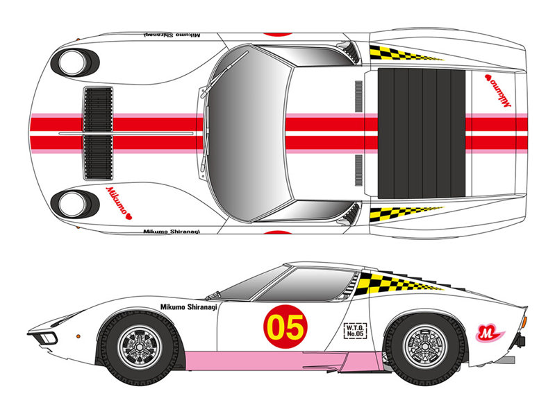 SP544 1/24 ワイルドたまごガールズ No.05 ランボルギーニ ミウラ P400 SV ‘白凪みくも’ w/フィギュア