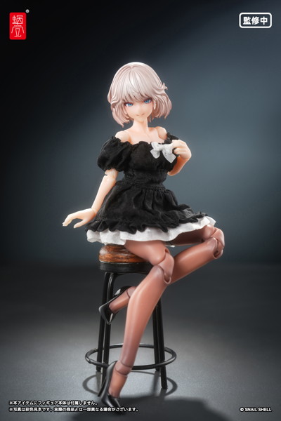 パフスリーブワンピース(ブラック)(ドール用) 画像2