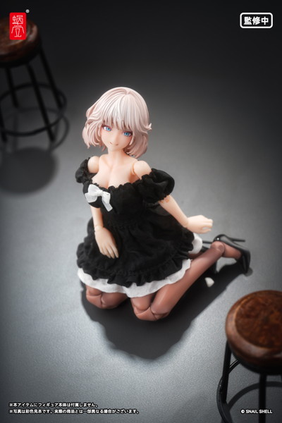 パフスリーブワンピース(ブラック)(ドール用) 画像3