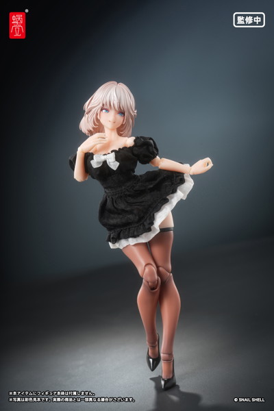 パフスリーブワンピース(ブラック)(ドール用) 画像4