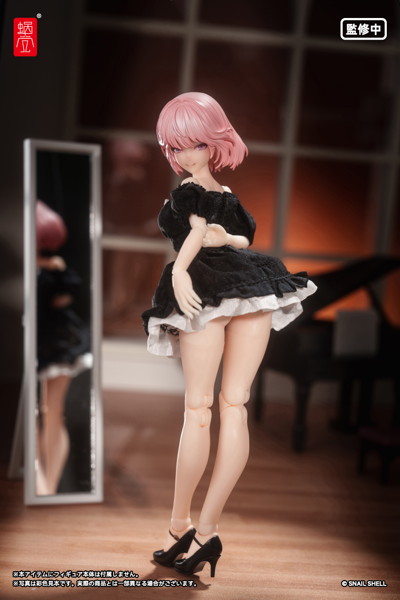 パフスリーブワンピース(ブラック)(ドール用) 画像6