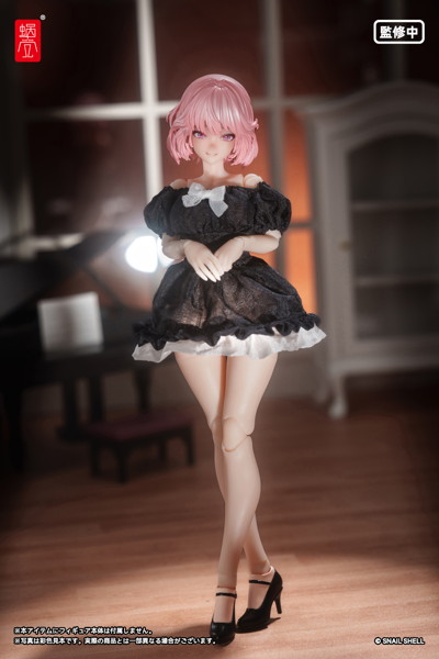 パフスリーブワンピース(ブラック)(ドール用) 画像8