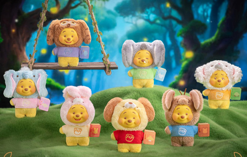 ディズニー くまのプーさん アニマル童話ブックシリーズ ぬいぐるみチャームブラインドボックス（1BOX=6個入）のサムネイル画像