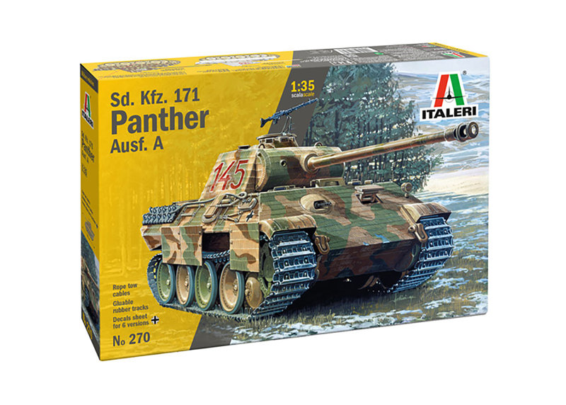 IT0270 1/35 WW.II ドイツ軍 Sd.Kfz 171 パンター A型 ベルト履帯/デカール6種付属