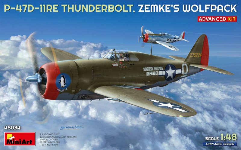 MA48034 1/48 P-47D-11RE サンダーボルト ゼムケ ウルフパック アドバンスドキット