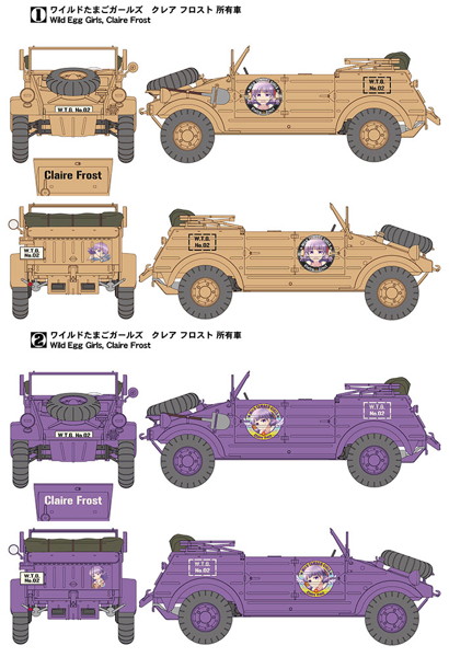 SP360 1/24 ワイルドたまごガールズ No.02 Pkw.K1 キューベルワーゲン 82型 ‘クレア フロスト’ w/フィギュア