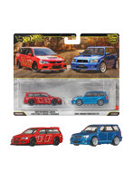 JHW46 ホットウィール プレミアム2パック 2005 三菱ランサー エボリューション IX ワゴン / 2004 スバル フォレスター STI
