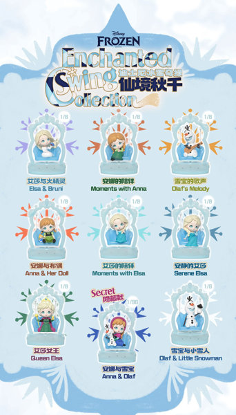 52TOYS BLINDBOX アナと雪の女王 ブランコシリーズ（1BOX=8個入）