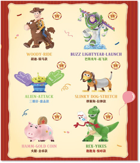 ディズニー トイ・ストーリー プレイフルモーメントシリーズ（1BOX=6個入）