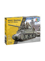 IT6568 1/35 WW.II アメリカ軍 M4A1 シャーマン アメリカ軍歩兵 10体付属