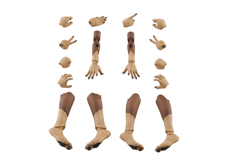 KO-02RJW アーム＆レッグパーツセット 01 ［ニホンオオカミカラー］のサムネイル画像