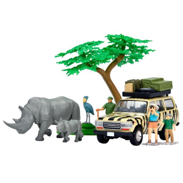 海洋堂×トミカリミテッド ヴィンテージ ジオコレ64 サファリ3 （トヨタ ランドクルーザー60付属）