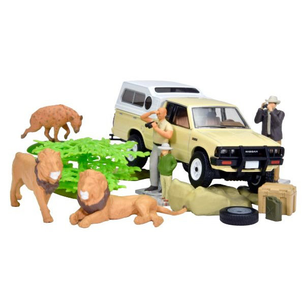 海洋堂×トミカリミテッド ヴィンテージ ジオコレ64 サファリ4 （ニッサン トラック 4×4 キングキャブ付属）