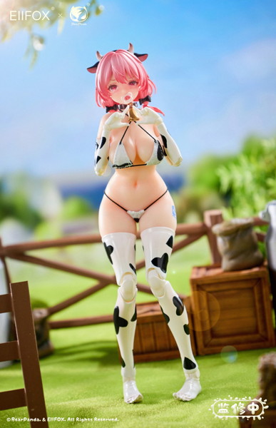 Bear Panda x EIIFOX 乳牛 MOMO 完成品アクションフィギュア