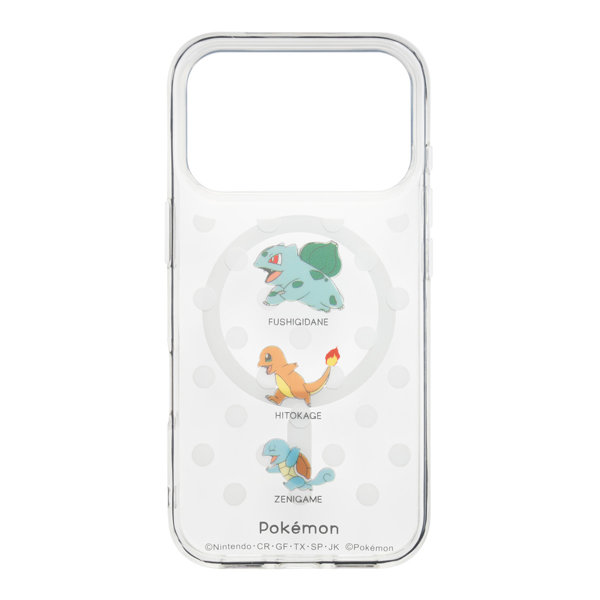 iPhone17Pro対応 ポケットモンスター MagSafe対応ケース フシギダネ＆ヒトカゲ＆ゼニガメ