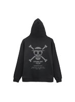 ワンピース 麦わらの一味 ジップパーカー ブラック XXL