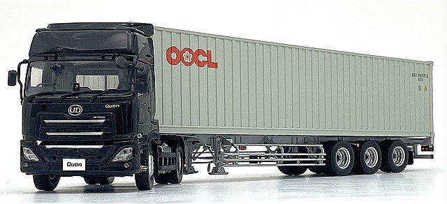 UDクオンGK日本トレクスコンテナセミトレーラー （ブラック/OOCL コンテナ） 28,281円