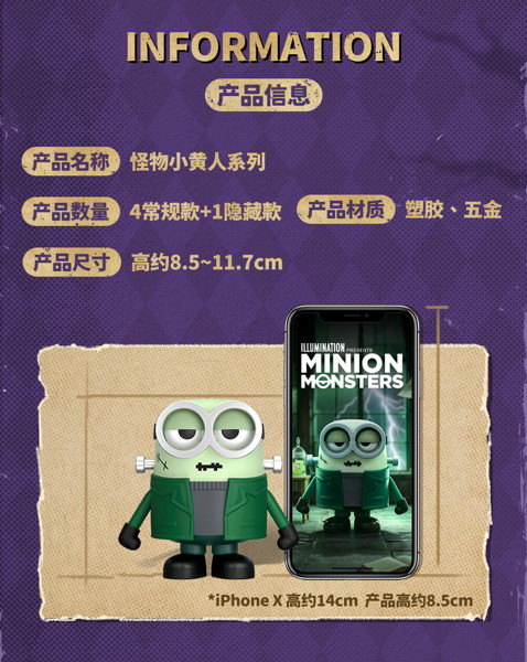001_52TOYS BLINDBOX ミニオンモンスターシリーズ（1BOX=4個入）
