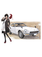 SP692 1/24 「旧車GIRLS」 ダットサン 240Z w/フィギュア