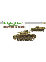 DR6949 1/35 WW.II ドイツ軍 III号戦車J型 誘導指揮車 ＆ ボルグヴァルドIV B型爆薬運搬車セット マジックトラック/アルミ砲身付属