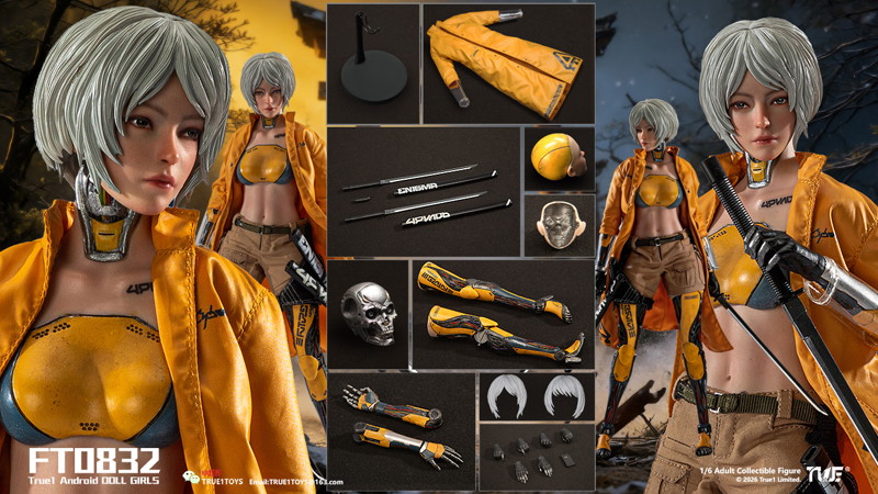 トゥルーワントイズ 1/6スケール アクションフィギュア アンドロイド・ビル ホワイトヘア