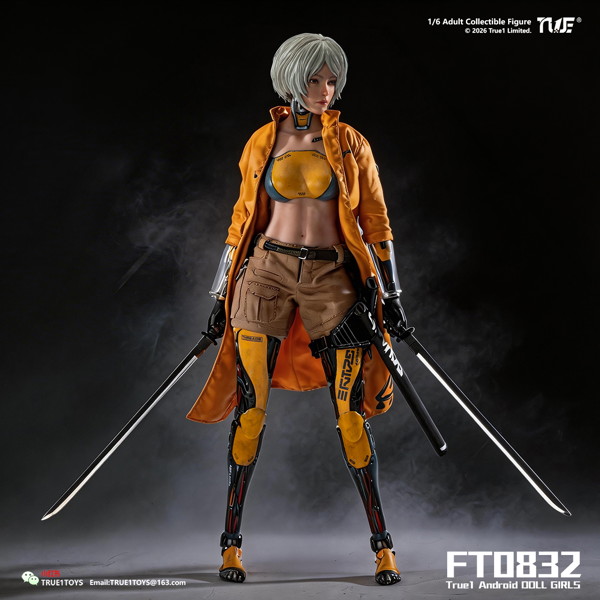 トゥルーワントイズ 1/6スケール アクションフィギュア アンドロイド・ビル ホワイトヘア