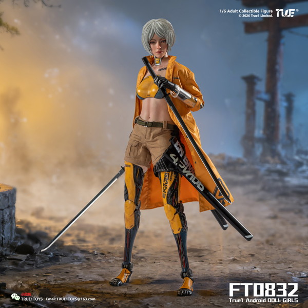 トゥルーワントイズ 1/6スケール アクションフィギュア アンドロイド・ビル ホワイトヘア