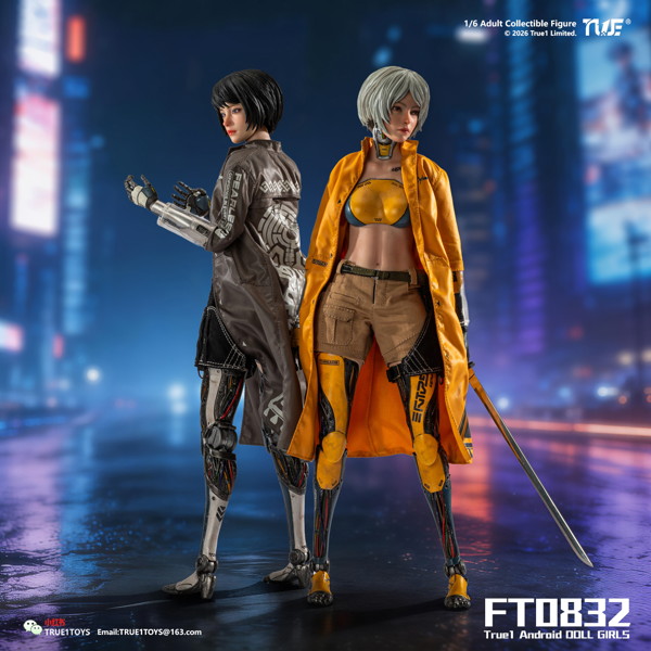 トゥルーワントイズ 1/6スケール アクションフィギュア アンドロイド・ビル ホワイトヘア