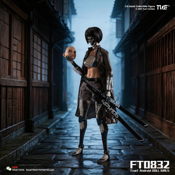 トゥルーワントイズ 1/6スケール アクションフィギュア アンドロイド・ビル ブラックヘア