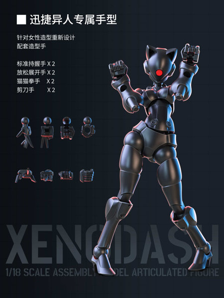 SHEIK MAINLAND 3 min projectシリーズ 迅捷異人 1/18スケールプラスチックモデルキット（ブラック）
