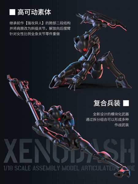 SHEIK MAINLAND 3 min projectシリーズ 迅捷異人 1/18スケールプラスチックモデルキット（ブラック）