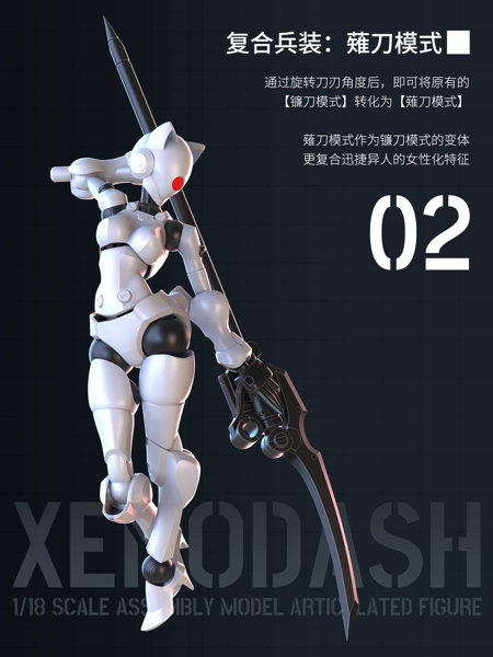 SHEIK MAINLAND 3 min projectシリーズ 迅捷異人 1/18スケールプラスチックモデルキット（ホワイト）