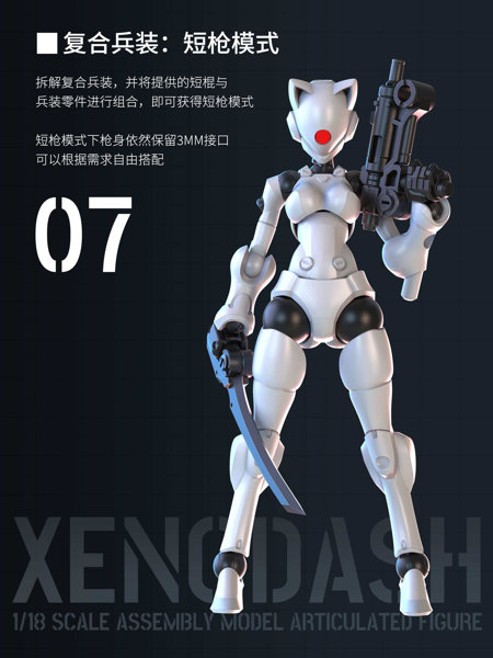 SHEIK MAINLAND 3 min projectシリーズ 迅捷異人 1/18スケールプラスチックモデルキット（ホワイト）