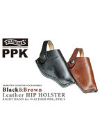 ワルサーPPK PPK/S用 ブラウンレザー ヒップホルスター
