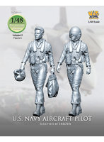 ［NP-48001］1/48 現用 アメリカ海軍 戦闘機パイロットセット（2体入）