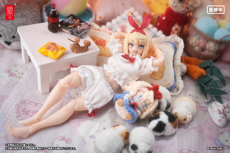 パフスリーブルームウェア（ホワイト）（ドール用）