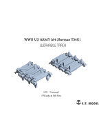 ［P35-086］1/35 WWII アメリカ M4シャーマン中戦車用 T54E1型 可動式履帯（3Dプリント製）